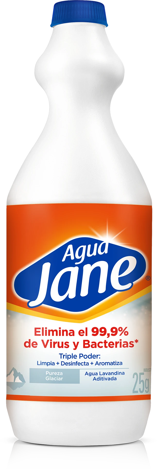 3D AguaJane UY Lavandina Triple Poder Pureza Glaciar 1L 61775 Blanca